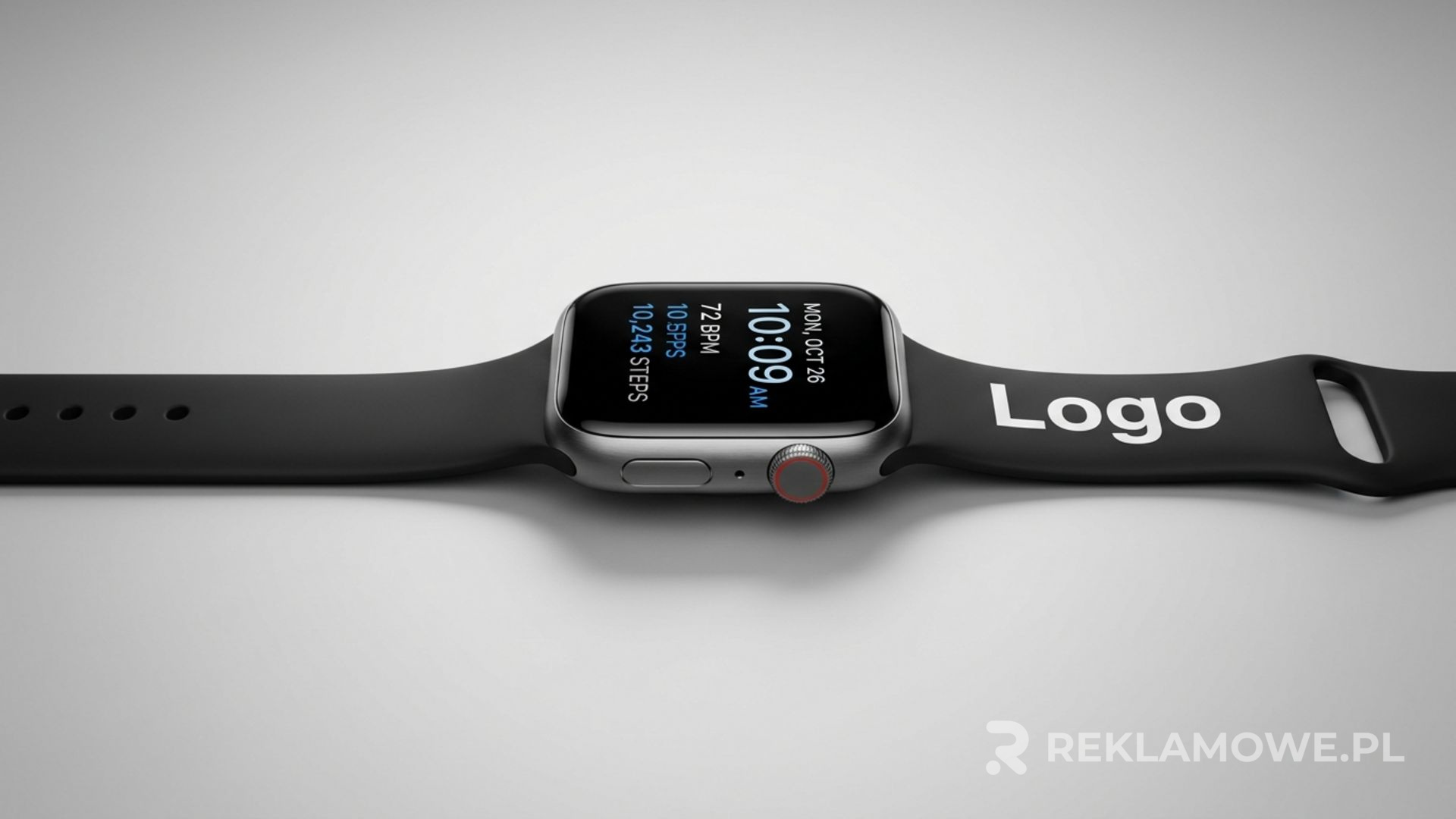 Smartwatch reklamowy wykorzystywany w kampanii marketingowej