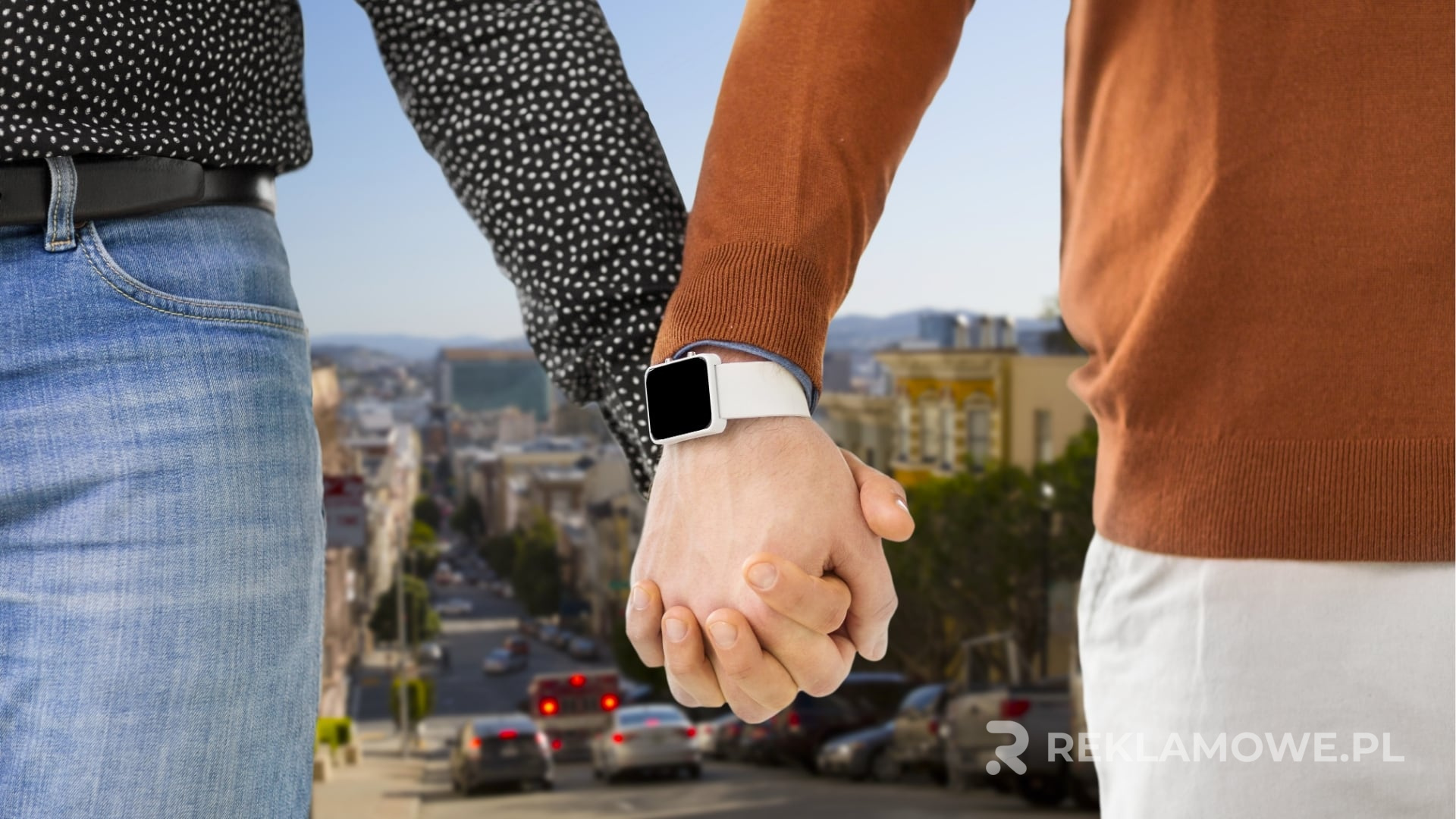Smartwatch reklamowy promujący markę